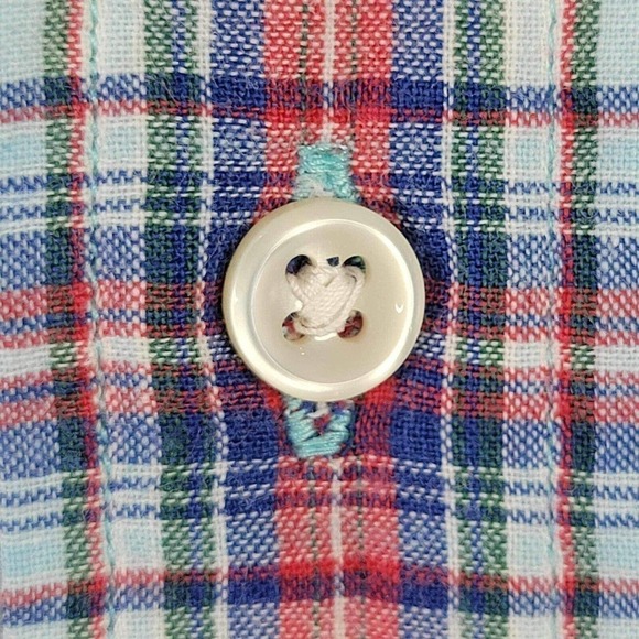 Polo Ralph Lauren Oxford Men's L Red Plaid SS Button Down Shirt Twill Blake - Picture 4 of 10